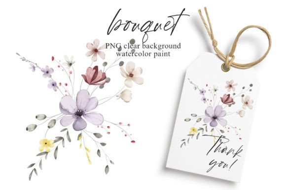 Download Watercolor Wild Flowers Clipart Bouquet. - Premium Resources