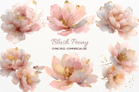 Download Blush Peony Clipart Spring Flowers PNG - Spring flowers Collection